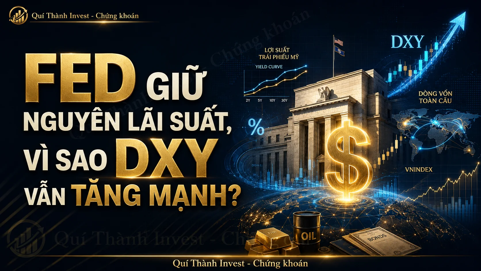 FED GIỮ NGUYÊN LÃI SUẤT, VÌ SAO DXY VẪN TĂNG MẠNH?